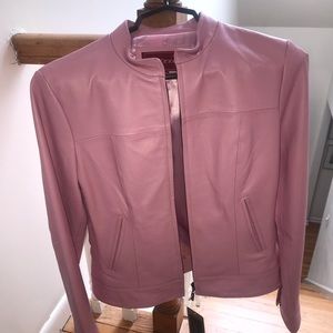 Genuine leather pink Mezzo jacket